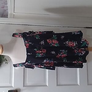 Woman Within 18 20 blue summer shirt floral